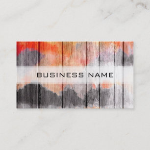 Carte De Visite Couleur peinte Bois look #2