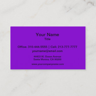 Carte De Visite Couleur simple et violette
