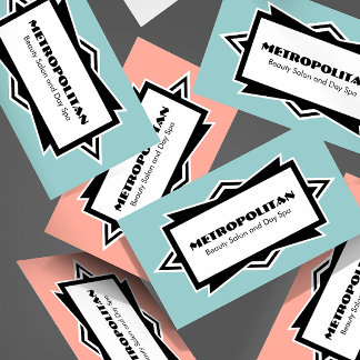 Carte De Visite Couleur simple saisissante de coutume d'art déco