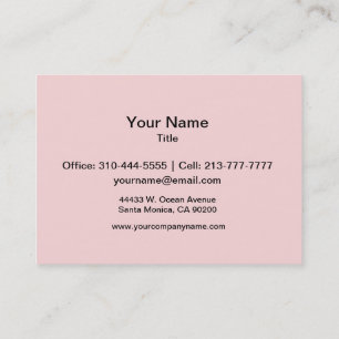 Carte De Visite Couleur solide rose pâle
