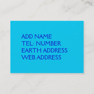 Carte de visite couleur Turquoise foncé