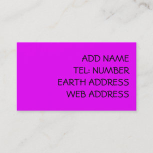Carte de visite couleur violet solide