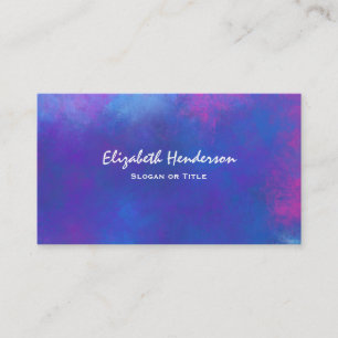 Carte De Visite Couleurs Abstraites de rêve en rose violet et bleu