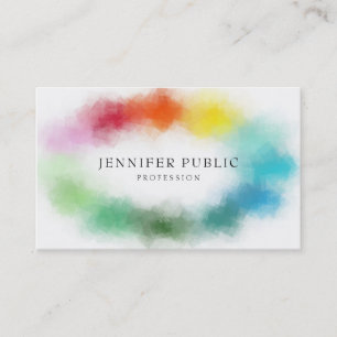 Carte De Visite Couleurs arc-en-ciel rose rouge jaune bleu vert po