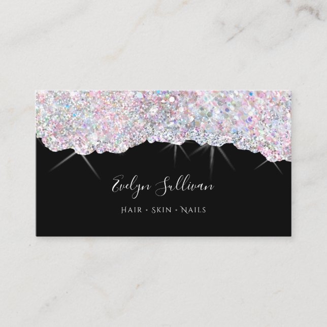 Carte De Visite couleurs de bonbons parties scintillant texture ca (Devant)