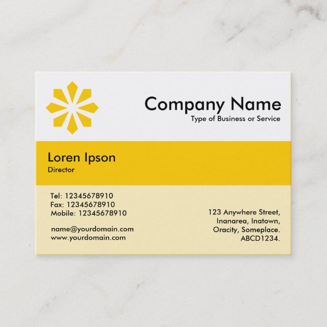 Carte De Visite Couleurs du centre - Ambre - Art déco (Devant)