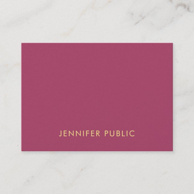 Carte De Visite Couleurs Élégantes et modernes Simple Modèle Luxe (Devant)