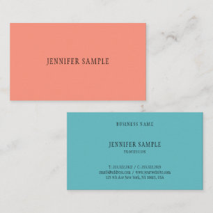 Carte De Visite Couleurs modernes élégantes et tendance Simple Pro