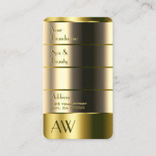 Carte De Visite Couleurs or exceptionnelles Faux Lettres 3D Initia