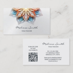Carte De Visite Couleurs pastel éclatantes Mandala