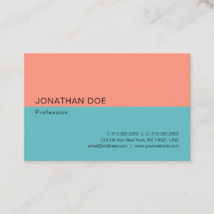 Carte De Visite Couleurs tendances Moderne minimaliste Professionn
