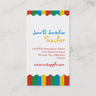 Carte De Visite Couleurs vives