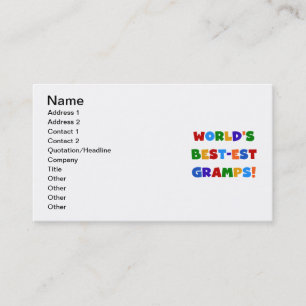 Carte De Visite Couleurs vives Meilleurs Cadeaux Gramps du monde