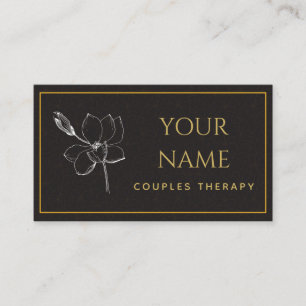 Carte De Visite Counseling Drawn Nature Psychothérapeute Sombre Br