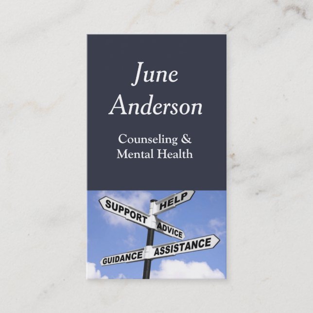 Carte De Visite Counseling Life Coach Thérapeute Santé mentale (Devant)
