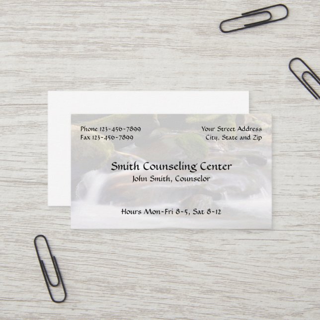 Carte De Visite Counselor Psychologist Mental Health Business Card (Devant/Arrière en situation)