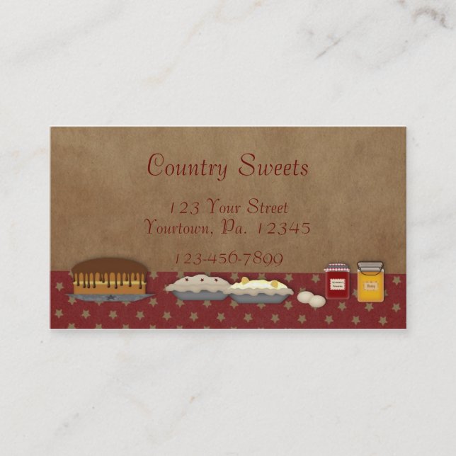 Carte de visite Country Desserts (Devant)