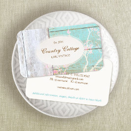 Carte De Visite Country Vintage Shabby Rustique Wood Chic Boutique