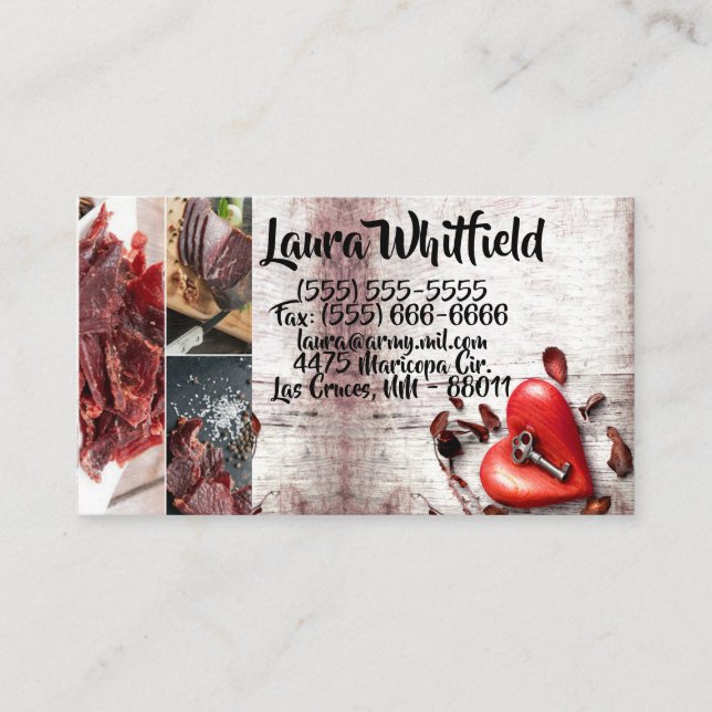 Carte de visite Country Wood Key to my Heart Rusti (Devant)