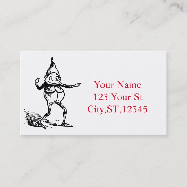 Carte De Visite Coup de coeur des vacances d'hiver Elf Gnome Thund (Devant)