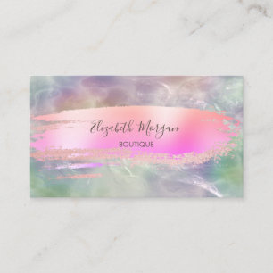 Carte De Visite Coup de pinceau professionnel perle holographique