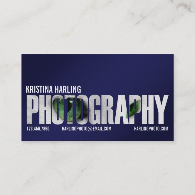 Carte De Visite Coupe-circuit de photographie - bleu (Devant)