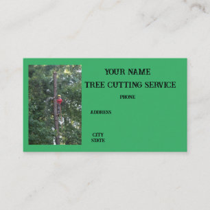 Carte De Visite coupe d'arbre couché grimpeur broyage de souche