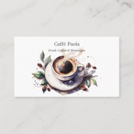 Carte De Visite Coupe de café Watercolor