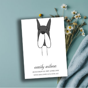 CARTE DE VISITE COUPER CHIEN POUR ANIMAL FACE TAG CARME D'AFFICHAG