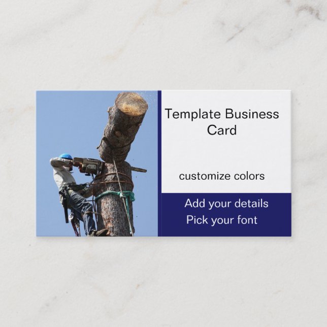 Carte De Visite Couper une arborescence - Service Arborescence (Devant)