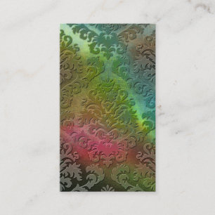 Carte De Visite Coupez le velours, l'ABRÉGÉ SUR SATIN dans TEAL,