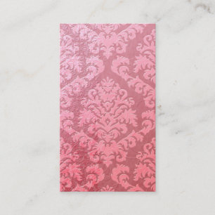 Carte De Visite Coupez le velours, SATIN DE RELIEF dans le ROSE