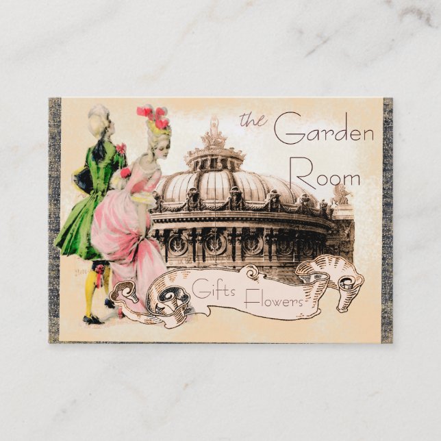 Carte De Visite Couple romantique avec l'Opéra de Paris (Devant)