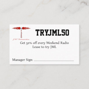 Carte De Visite Coupon TRYJML50