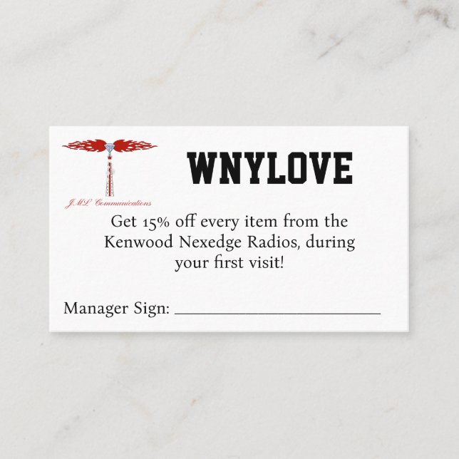 Carte De Visite Coupon WNYLOVE (Devant)