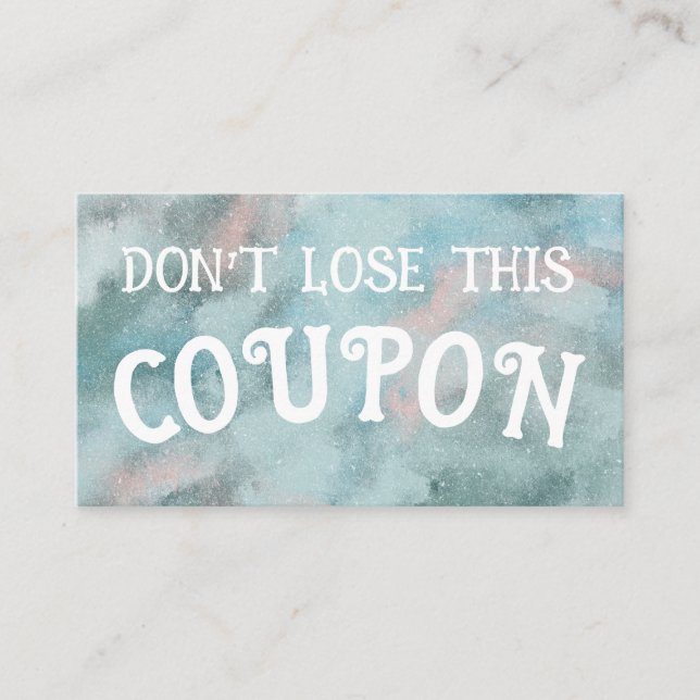 Carte De Visite Coupons de récompense pour enfants (Devant)