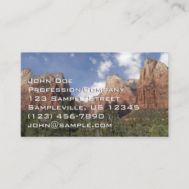 Carte De Visite Cour des Patriarches II du Parc national de Sion (Devant)