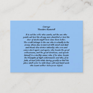 Carte De Visite Courage