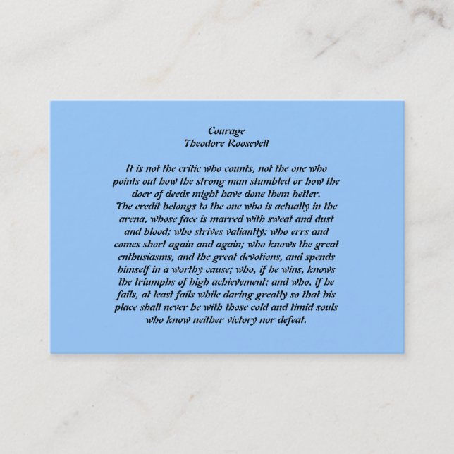 Carte De Visite Courage (Devant)