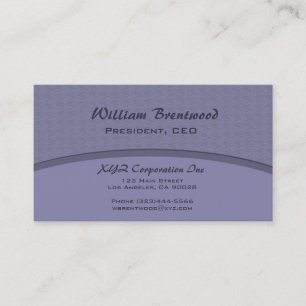 Carte De Visite courbe bleue élégante