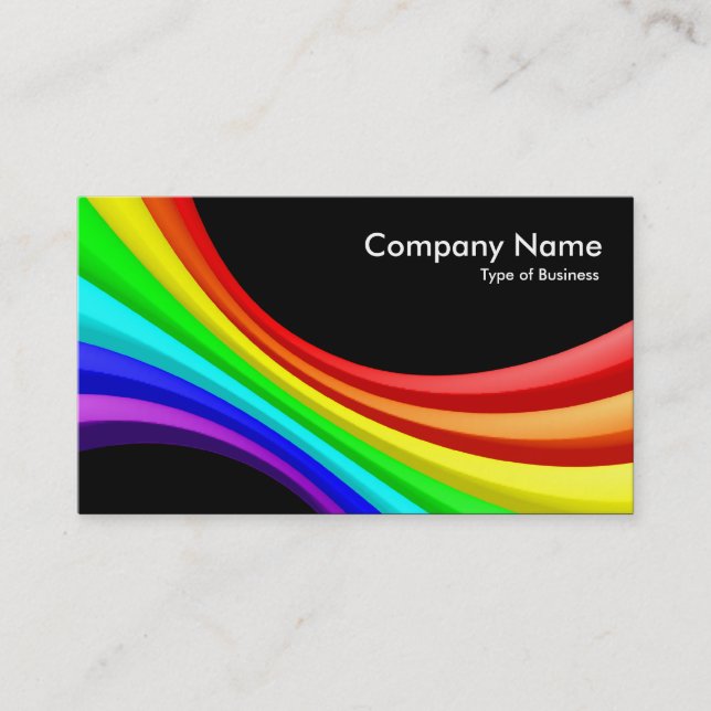 Carte De Visite Courbe de spectre 3d - Noir (Devant)