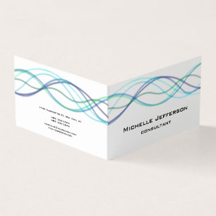 Carte De Visite Courbes Abstraites modernes Style moderne tendance