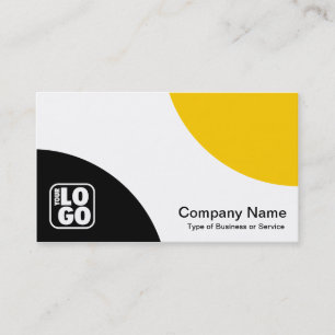 Carte De Visite Courbes alternatives - Noir et orange