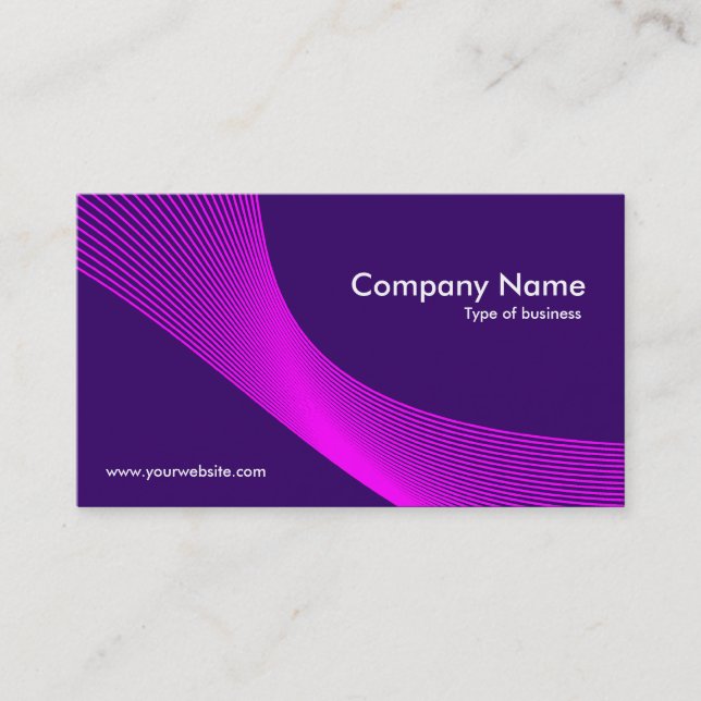 Carte De Visite Courbes - Magenta sur Deep Purple 330066 (Devant)