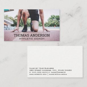 Carte De Visite Coureur sur la piste