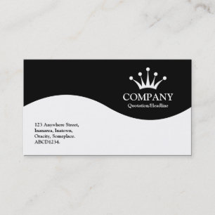Carte De Visite Couronne à demi onde - noir