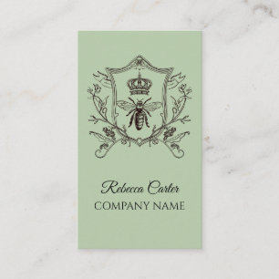 Carte De Visite Couronne d'abeille élégante de mode vintage de cam