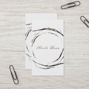 Carte De Visite Couronne de bâtons rustiques Branches sur mesure É