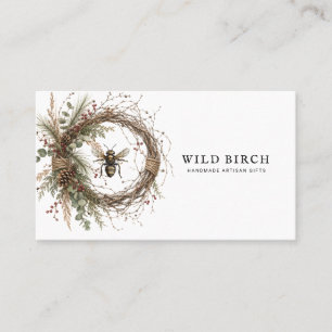 Carte De Visite Couronne de botanique artisanale Logo