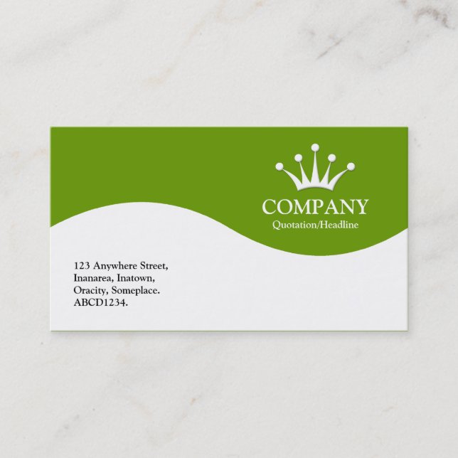 Carte De Visite Couronne demi-vague - Vert 669900 (Devant)